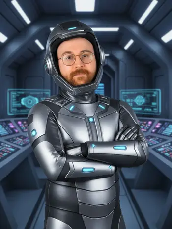Ejemplo del estilo Armadura futurista del fotomatón con inteligencia artificial
