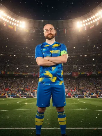 Ejemplo del estilo Futbolista del fotomatón con inteligencia artificial