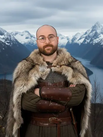 Ejemplo del estilo Vikingo del fotomatón con inteligencia artificial