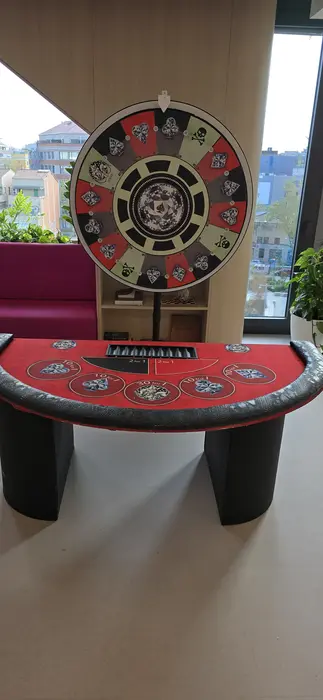 Ruleta de la Sort de 120 cm amb anell de llum LED
