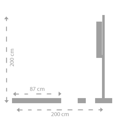 Tamaño Lateral de la Máquina de Bailar
