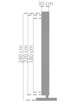 Tamaños Ruleta 220cm