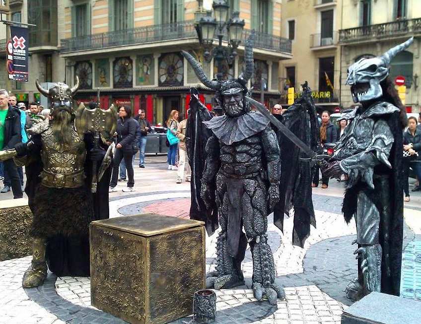 estatuas vivas barcelona
