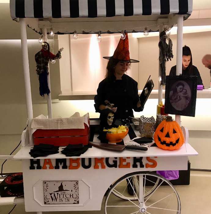 Alquiler de carrito hamburguesas personalizado 