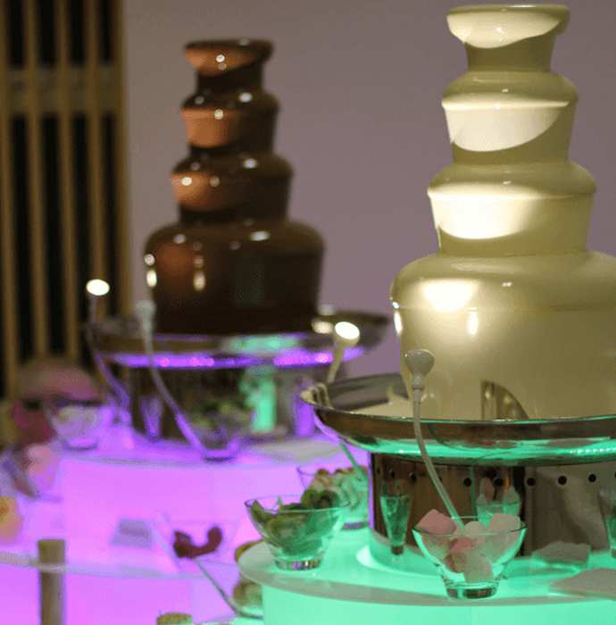 Fuente de chocolate blanco