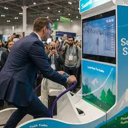 simulador arcade de ski