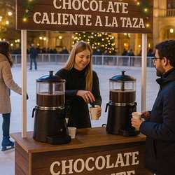 stand chocolate caliente
