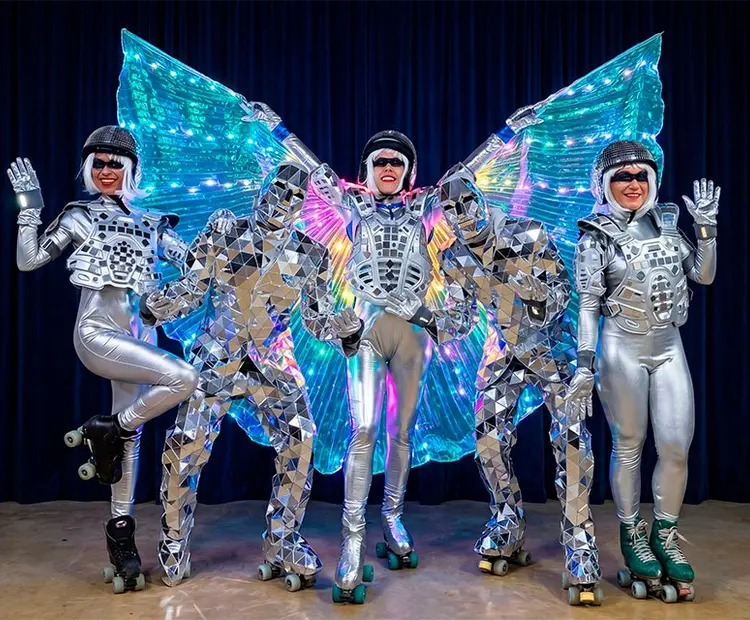 Bailarines en Patines LED para eventos