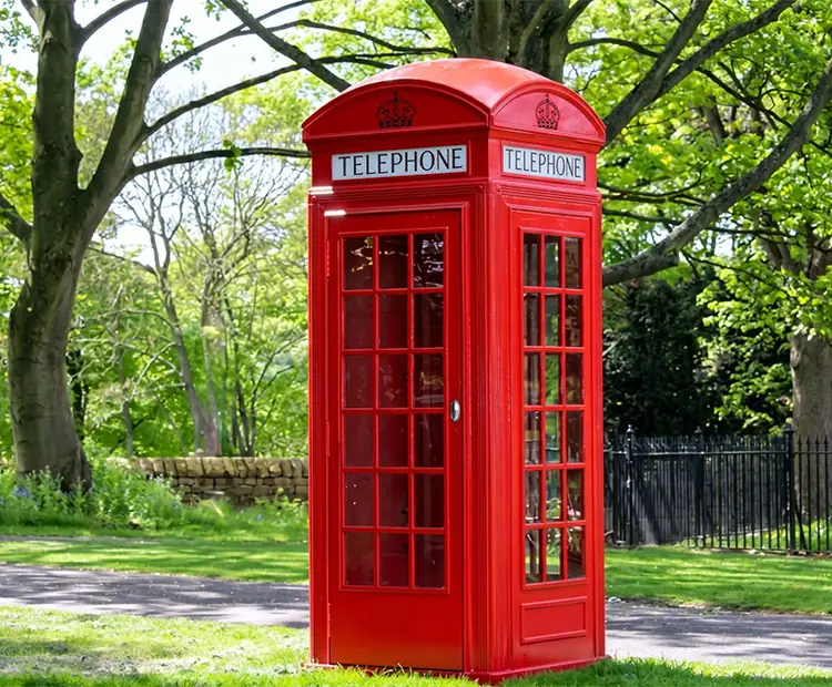Cabina Telefónica de Londres con Audiolibro para eventos