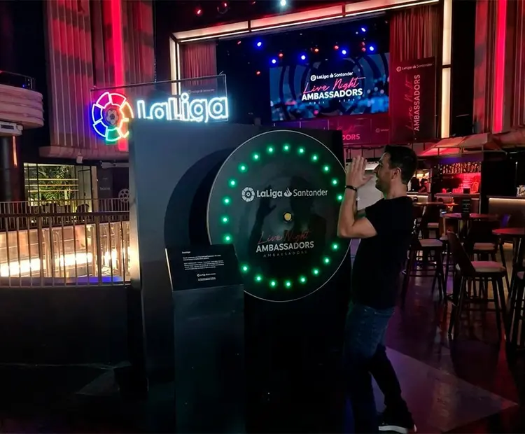 Ruleta de Llums amb Polsador para eventos