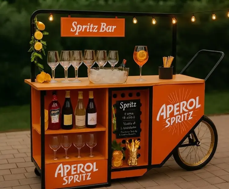 Carrito de Aperol Spritz para eventos
