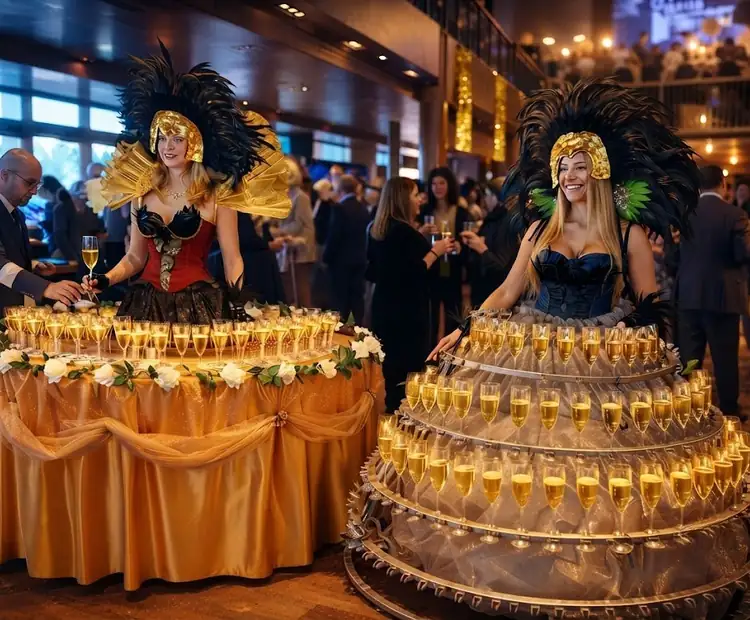 Vestido de Champagne para eventos