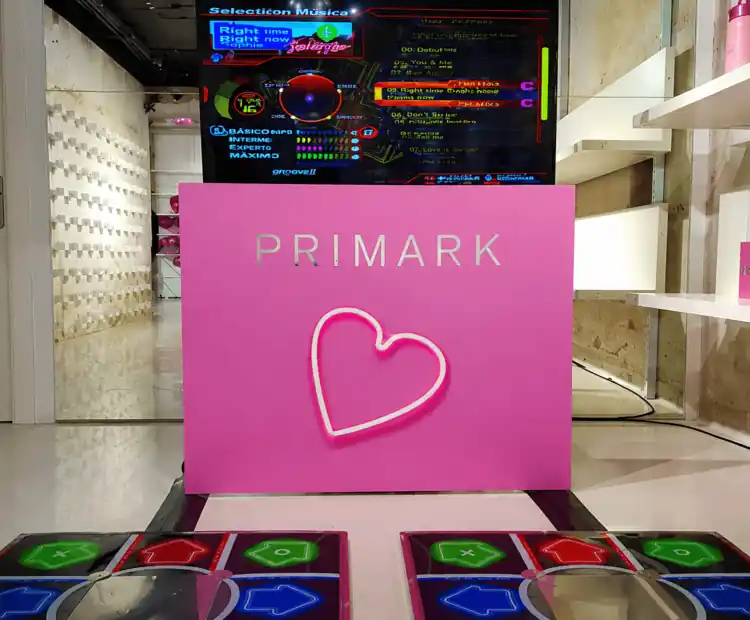 Máquina de bailar para Primark en Madrid