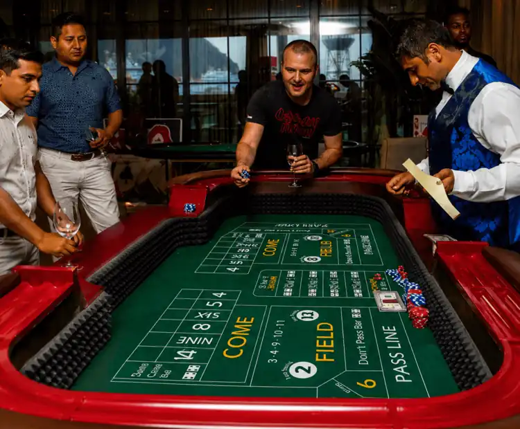 Casino y mesa de dados para eventos de empresa