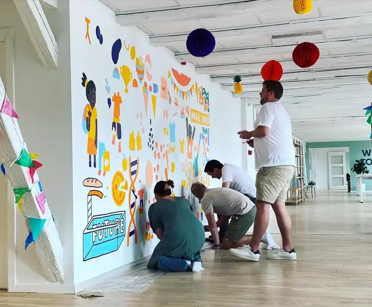 Team Building Graffiti: Mural Colaborativo para eventos