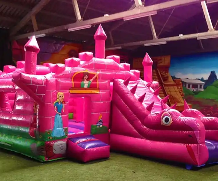 Castillo Hinchable Rosa para eventos