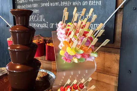 Alquiler de carrito de fuente de chocolate 