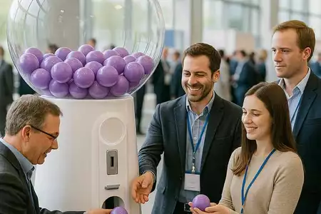 Máquina de bolas gigante interactiva