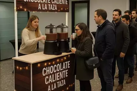 maquina chocolate caliente para eventos