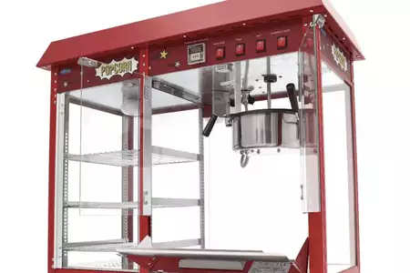 Carrito de palomitas gigante para eventos con vitrina calefactada