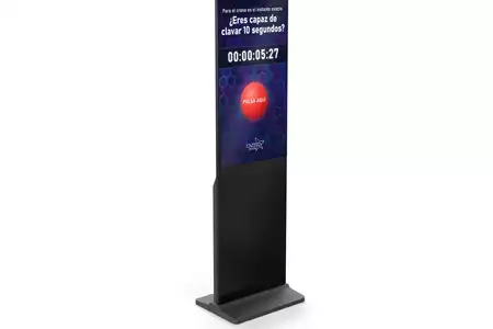 Tótem de 43 pulgadas con el juego de precisión Press The Button