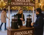 stand chocolate caliente