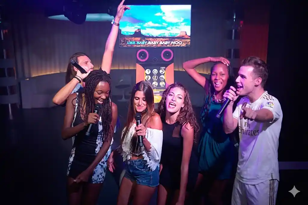Karaoke professional en un sopar de Nadal d'empresa a Barcelona