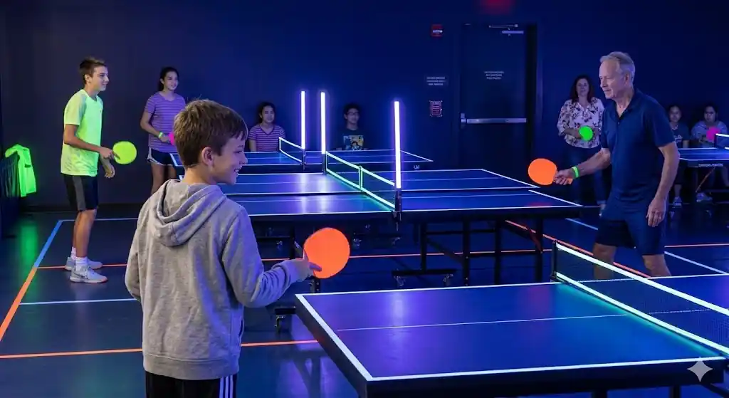 Hired ping pong table in an office in Barcelona