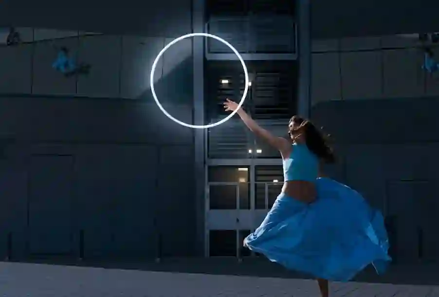 Espectacle d'Hula Hoop en un esdeveniment real