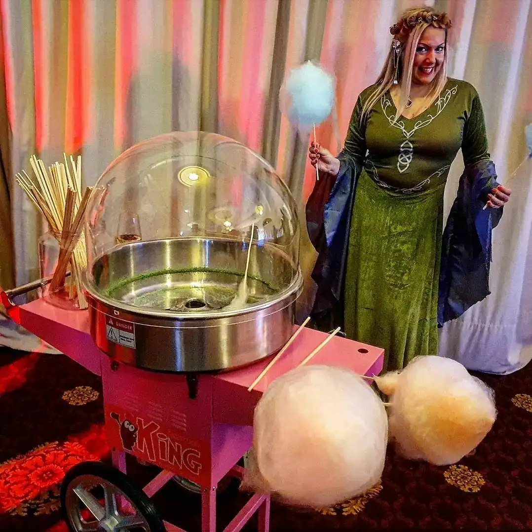 Candyfloss cart at a company family day