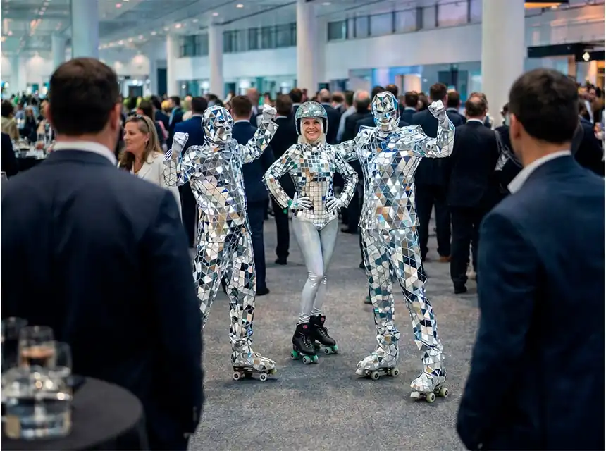 LED Skate Dancers at a real event