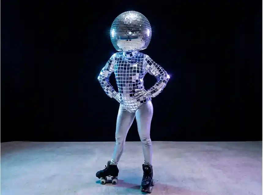 LED skater show at a conference reception