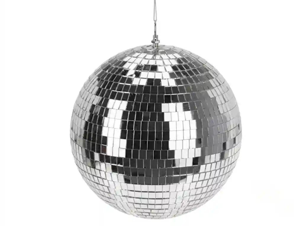Disco ball reflections on an event dance floor