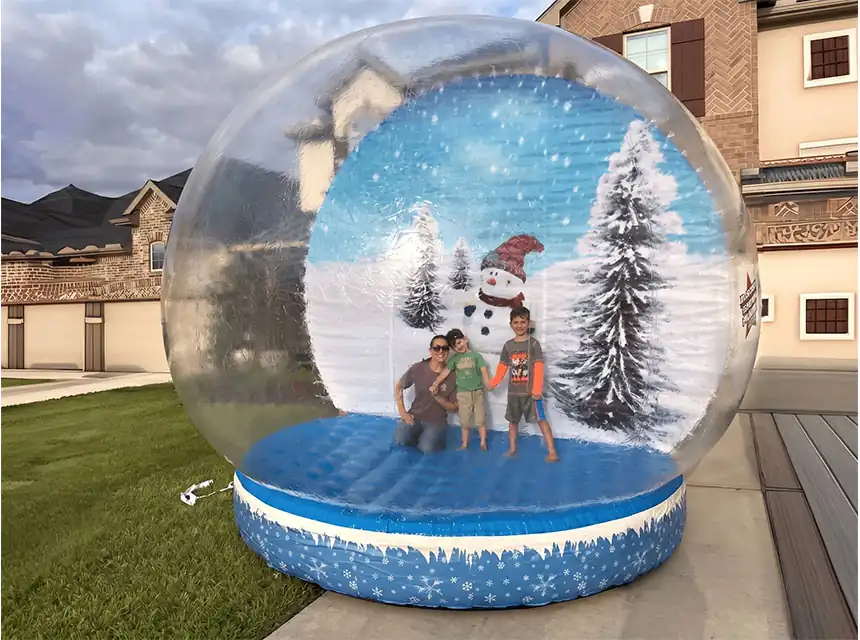 Photocall Bola de Nadal Gegant en un esdeveniment real