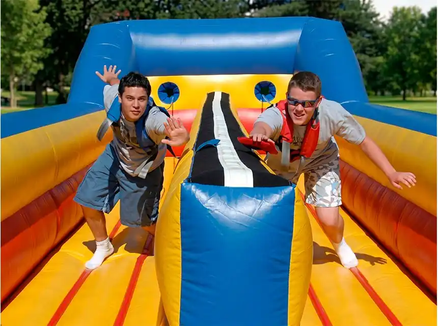 Bungee run en un team building d'empresa a Barcelona