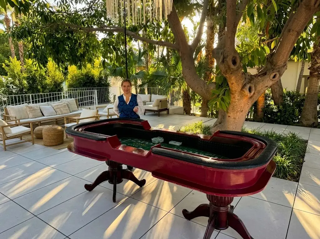 Craps table at a corporate casino night in Barcelona