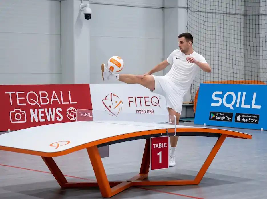 Teqball tournament at a corporate sports day