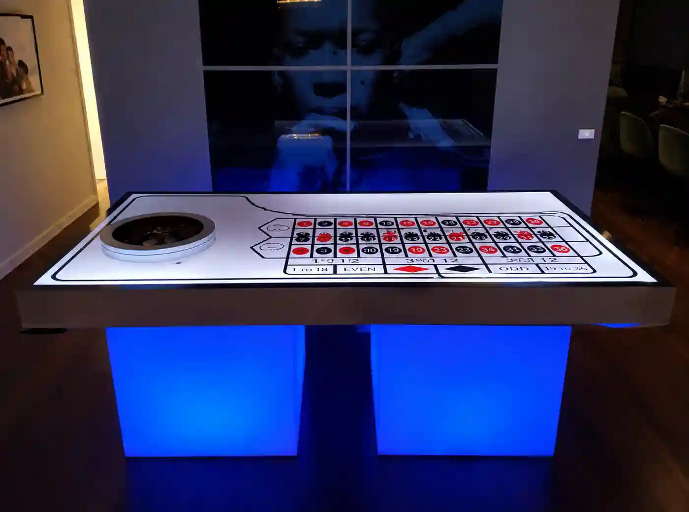 Taules de casino LED en un sopar d'empresa