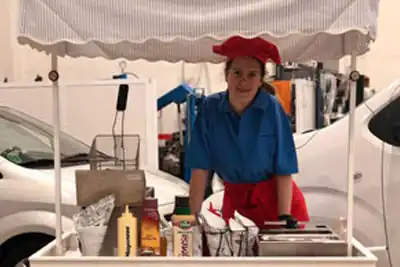 French Fries Cart for Events at a real event