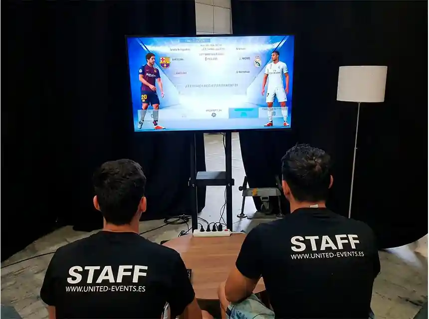 Zona PlayStation de lloguer en una festa d'empresa a Barcelona