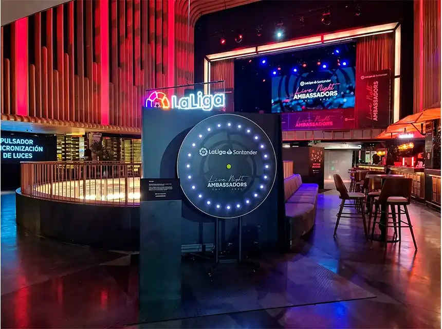 Light-Up Push-Button Wheel at a real event