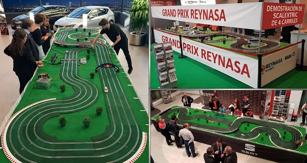 Cursa de Scalextric en un sopar d'empresa