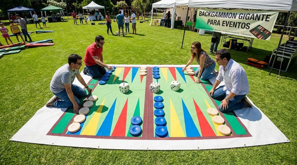 Backgammon gegant en una festa temàtica àrab
