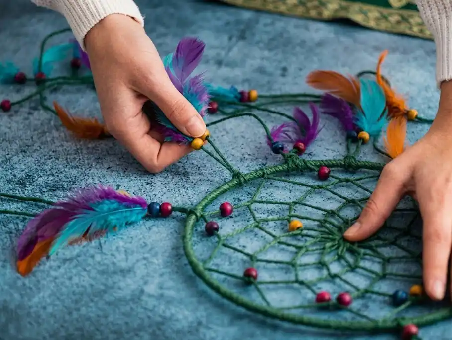 Kids' dreamcatcher workshop in a shopping centre