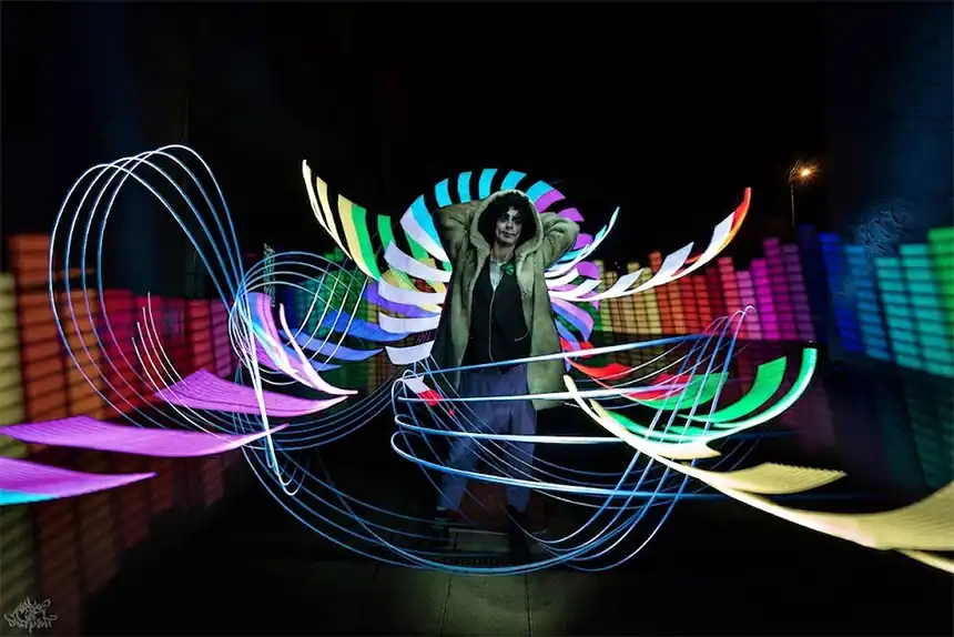 Light Painting en un esdeveniment real