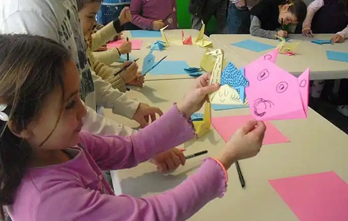 Origami Workshop for Kids at a real event
