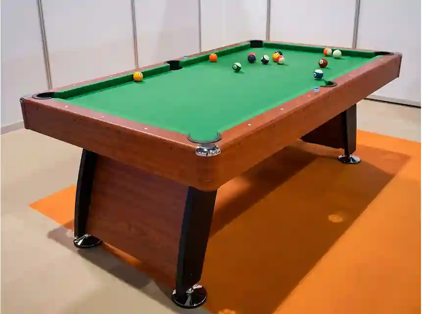 Hired pool table at a corporate party in Barcelona