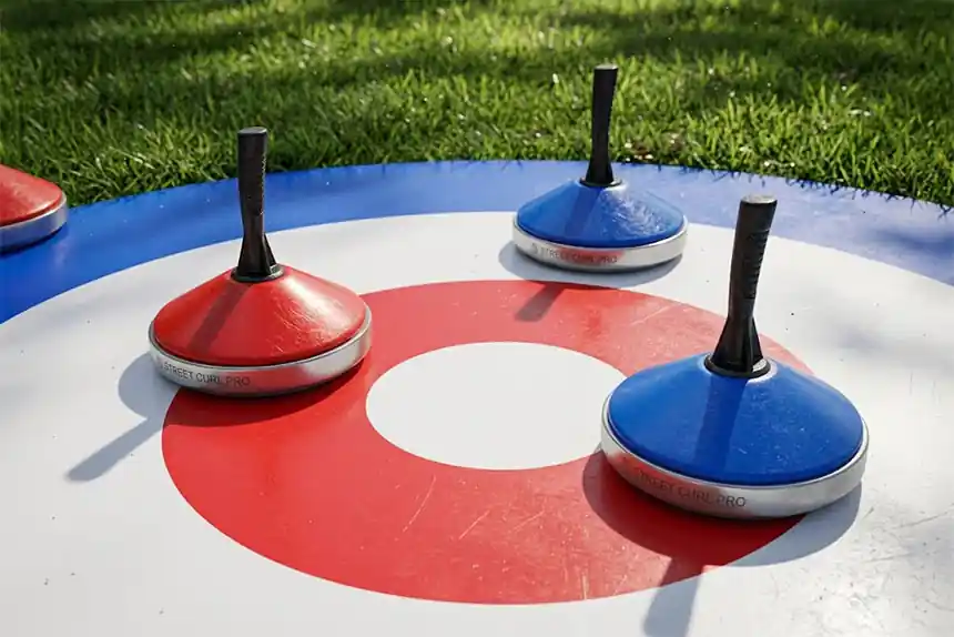 Pista de Curling en un evento real