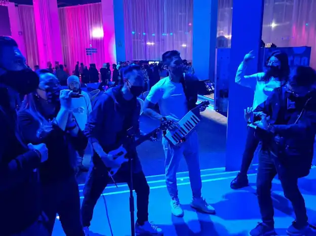 Rock Band at a real event