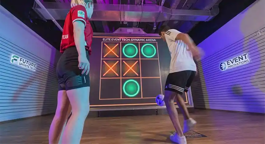 Football Tic Tac Toe at a real event